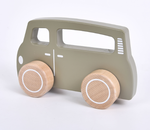 Van | olivgrün | Holz | Spielzeugauto | Kinderzimmer Deko 
