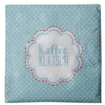 Serviette | Kaffee | 25x25cm | 20er Pack | hellblau
