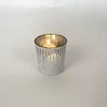 Teelichtglas | Windlicht  | Sternschnuppe Teelicht |  Teelicht Weiss Gold | Advent 