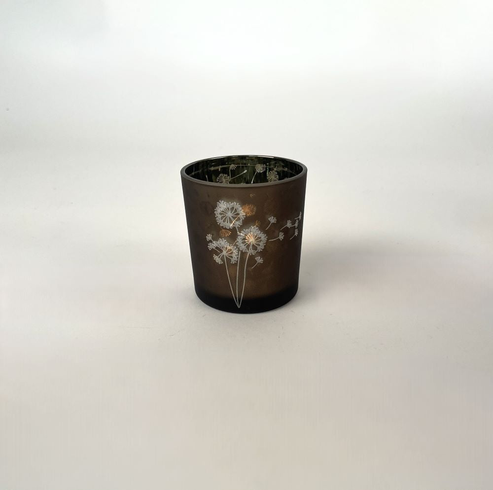 Teelicht | Windlicht | Pusteblume | Olivgrün | Kerzen Deko 