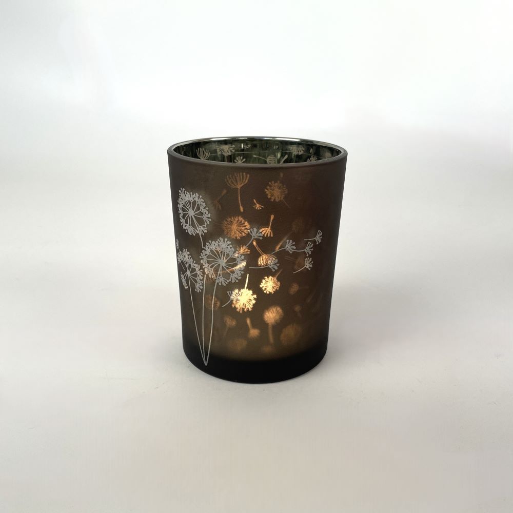Teelicht | Windlicht | Pusteblume | Olivgrün | Kerzen Deko 