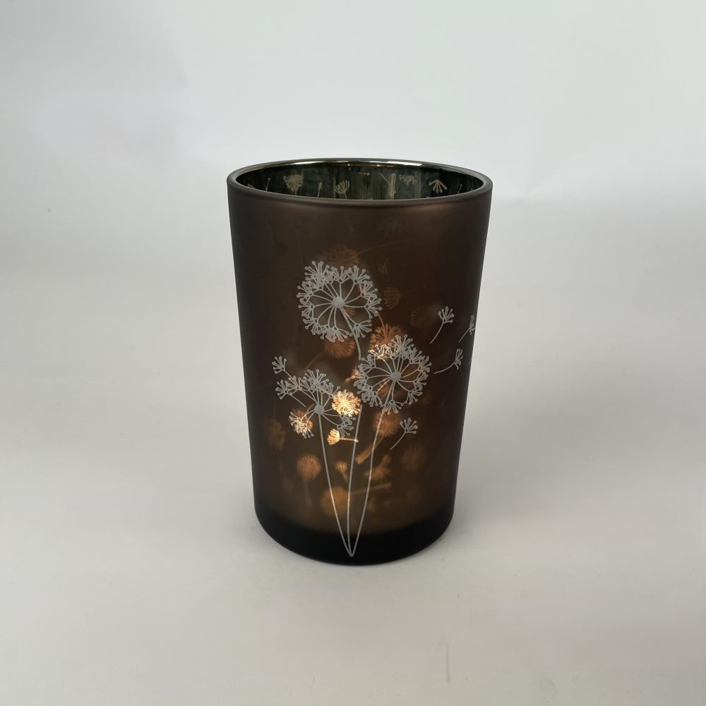 Teelicht | Windlicht | Pusteblume | Olivgrün | Kerzen Deko 