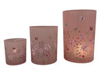 Teelicht | Windlicht | Blumenzauber in Rosa | Kerzen Deko | Tischdeko Frühling