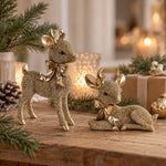Rentier | Gold | Glitzer | Weihnachtsdeko | Glamour