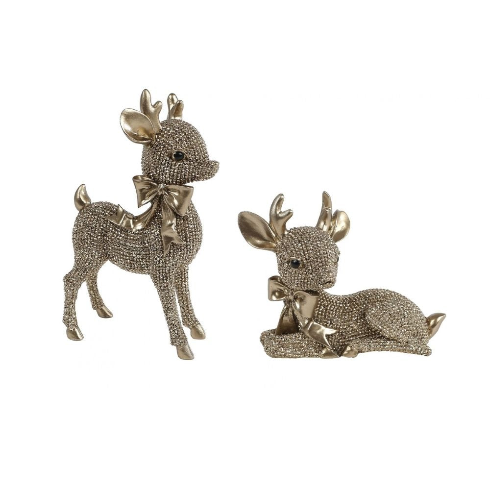 Rentier | Gold | Glitzer | Weihnachtsdeko | Glamour