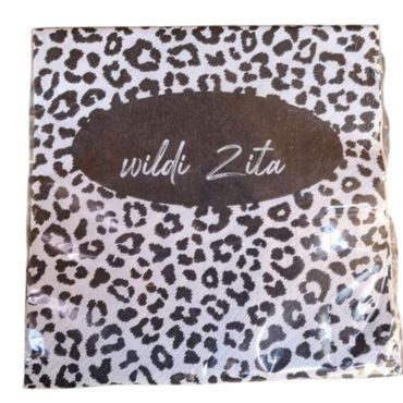 Serviette | wildi Zita | 33x33cm | 20er Pack | schwarz