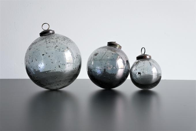 Weihnachtskugel | Glas | geraucht | 3 Grössen | Weihnachtsdeko