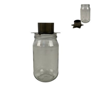 Kerzenglas | Stern | Brass | Weihnachtsdeko | Geschenkidee