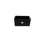 Holzkiste | Geschenkverpackung | Aufbewahrung | Holzbox | Schwarz mit Herz