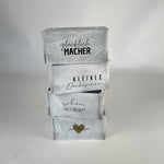 Holzkiste | Geschenkbox | DANKE | Lieblinggsmensch | Glücklichmacher | Schön,dass es dich gibt