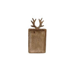 Holz Brett | mit Hirschgeweih | Tablett | Küche | Deko | 41cm