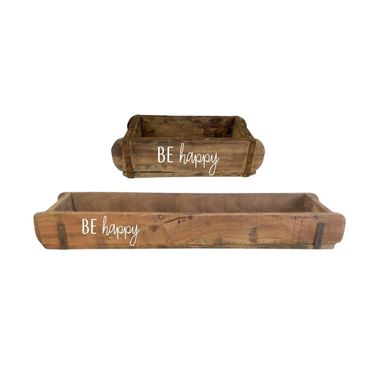 Ziegelform | be happy | Geschenkkiste | Geschenkverpackung | 2 Grössen
