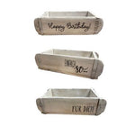 Ziegelform | Happy Birthday | einfach so... | für dich | weiss | 32cm