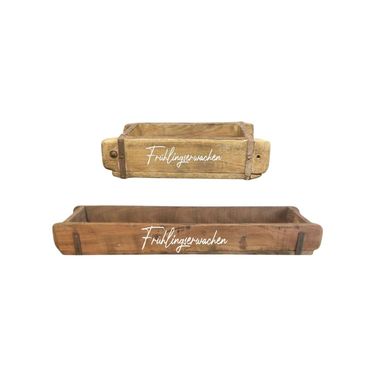Ziegelform | Frühlingserwachen | Geschenkkiste | Holzkiste | Frühlingsdeko | 2 Grössen