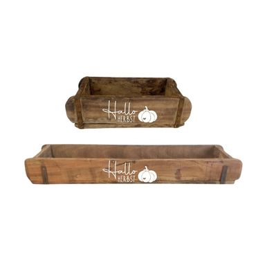 Ziegelform | Hallo Herbst | Geschenkkiste | Holzkiste | 2 Grössen