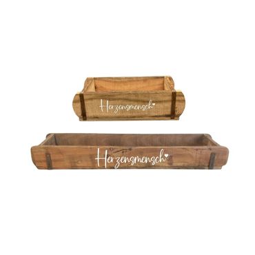 Ziegelform | Herzensmensch | Geschenkkiste | Holzkiste | 2 Grössen