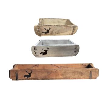 Ziegelform | Hirsch | Geschenkkiste | Holzkiste | 2 Grössen
