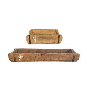 Ziegelform | Pusteblume | Geschenkkiste | Holzkiste | Frühlingsdeko | 2 Grössen