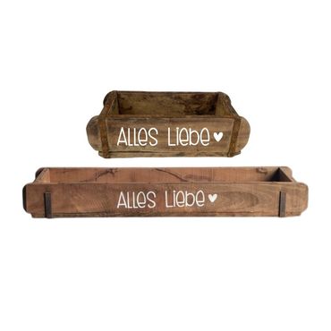 Ziegelform | Alles Liebe | Geschenkkiste | Holzkiste | Muttertag | 2 Grössen
