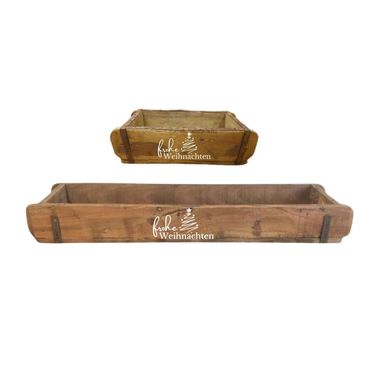 Ziegelform | "Frohe Weihnachten" | Geschenkkiste | Ziegelform beschriftet | Geschenkidee Altholzform