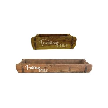 Ziegelform | Frühlingsgefühle | Geschenkkiste | Holzkiste | Frühlingsdeko | 2 Grössen