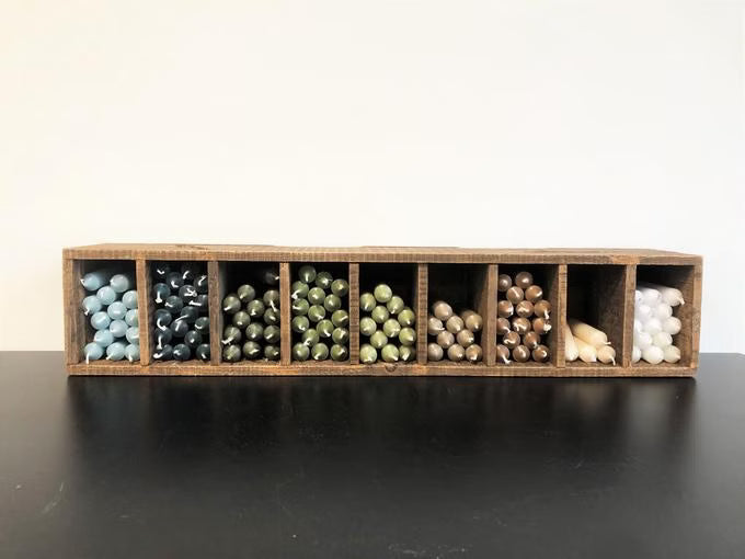 Holz Box mit 9 Abteilen (ohne Inhalt)