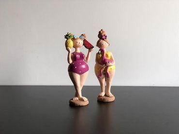 Beach Girl | Dekofigur | Flamingo | Melone | Sommer