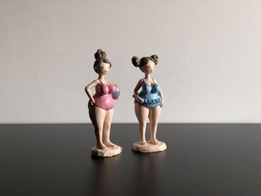 Beach - Girl | Dekofigur | Sommer | blau | rosa | 2er Set