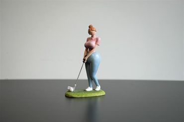 Golf-Lady | Sport | Dekofigur | rosa | hellblau