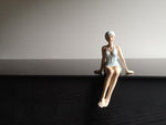 Schwimm Lady | hellblau | Kantenhocker | Badekappe | Dekofigur