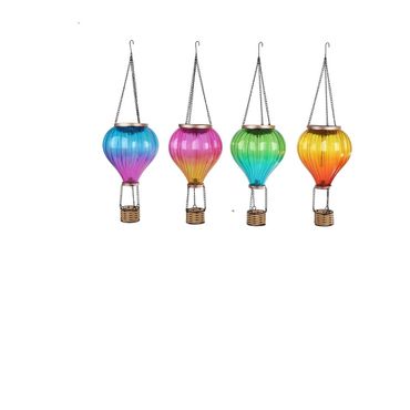 Heissluftballon | LED | Solar Lampe Deko | Balkonlicht Deko