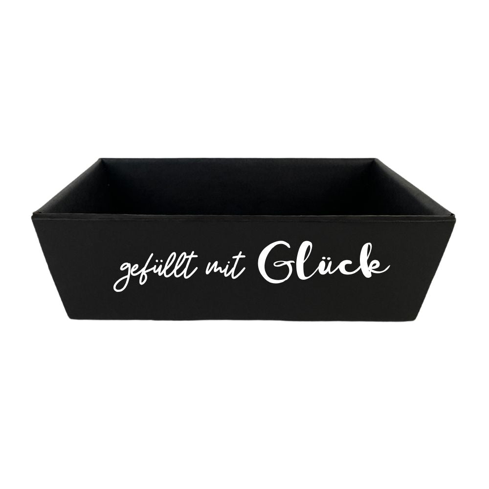Kartonbox | Schwarz | beschriftet | zu jedem Anlass | Schenken