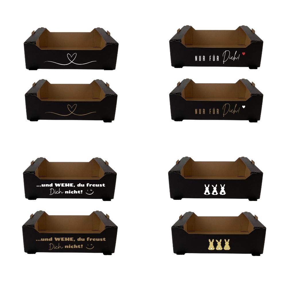 Kartonbox | Geschenkverpackung | Schwarz | Nachhaltig | beschriftet