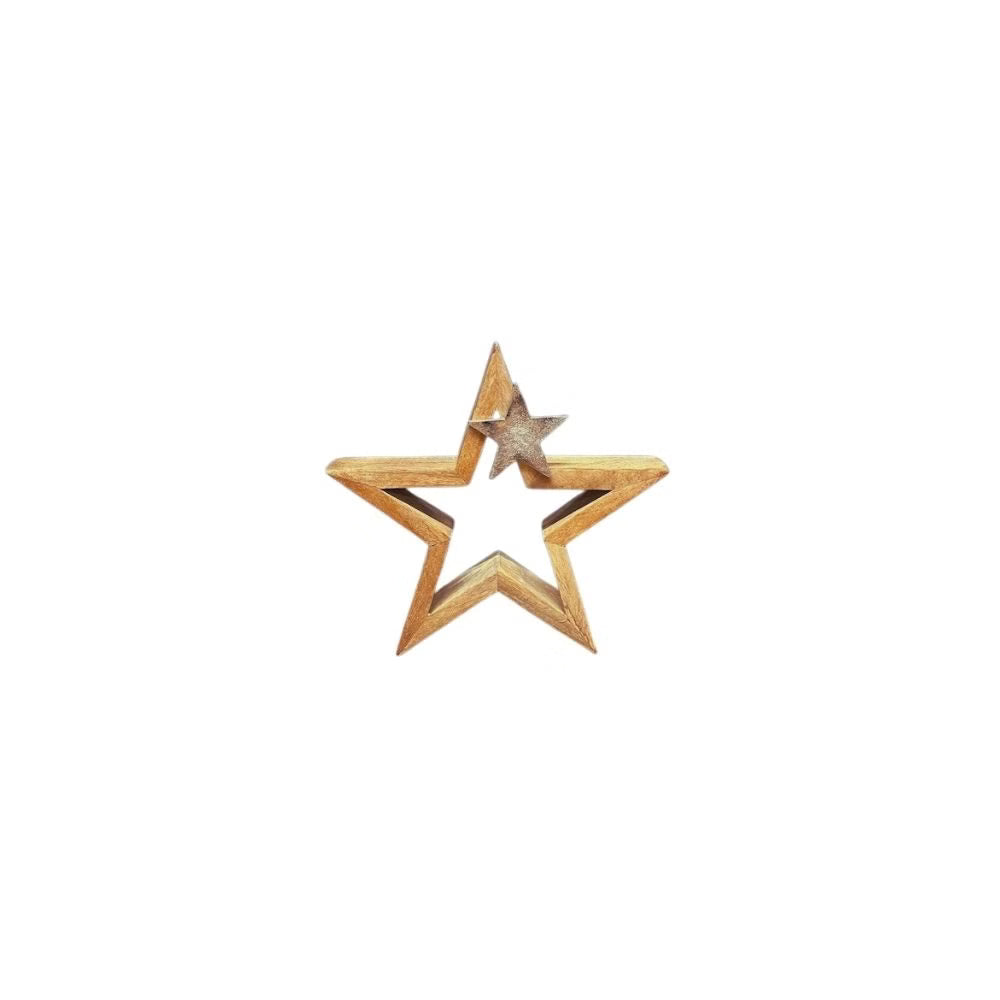 Stern | Holz | Nickel | Weihnachten | 4 Grössen