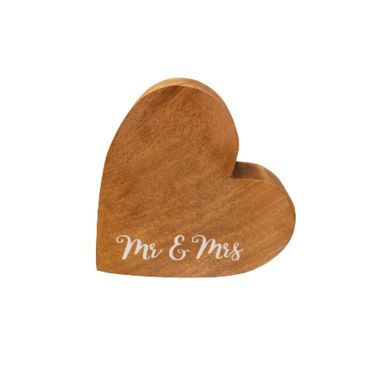 Holzherz | Mr & Mrs | Dekoherz | Geschenkidee | Hochzeit | Geschenk für Paare