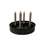 Adventsteller | oval oder rund | 4 Kerzenhalter | Sterne | Weihnachtsdeko