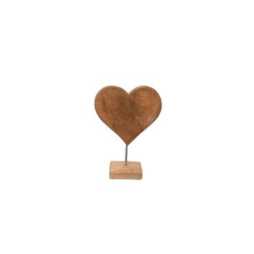 Holz-Herz auf Sockel | ohne Beschriftung | Herzdekoration | 22cm