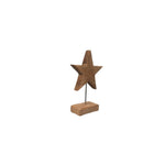 Stern | Holz | Holzsockel | natur | Weihnachten