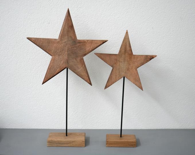 Stern | Holz | Weihnachtsdeko | Weihnachten | 2 Grössen