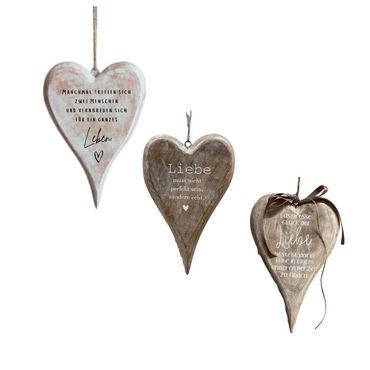 Herz | Holz | shabby weiss | Liebe | Hochzeit | Valentinstag