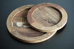Altholz Tablett rund mit Rand