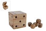 Holzspiel | Würfel | Gesellschaftsspiel Holz | Naturholz Spiel | Geschenkidee 