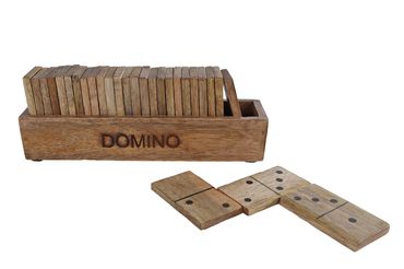 Holzspiel | Domino | Gesellschaftsspiel Holz | Naturholz Spiel | Geschenkidee 