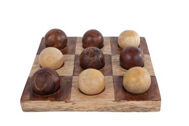 Holzspiel | Tic Tac Toe | Gesellschaftsspiel Holz | Naturholz Spiel | Geschenkidee 