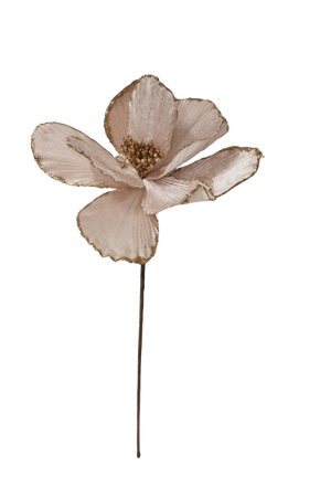 Kunstblume mit grosser Blüte hellrosa satiniert