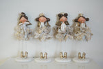 Engel | Weihnachten | Deko | stehend | weiss-gold