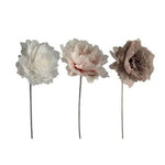 Kunstblume Pfingstrose | Weiss | Rosa | Grau-Lila | Wohnaccessoires Blume