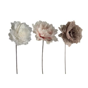 Kunstblume Pfingstrose | Weiss | Rosa | Grau-Lila | Wohnaccessoires Blume