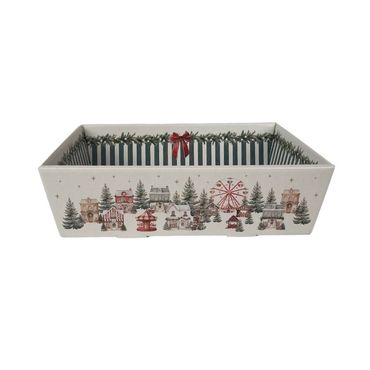 Kartonschachtel | Weihnachtsmarkt Motiv | Weihnachten | Schenken | stilvoll verpacken