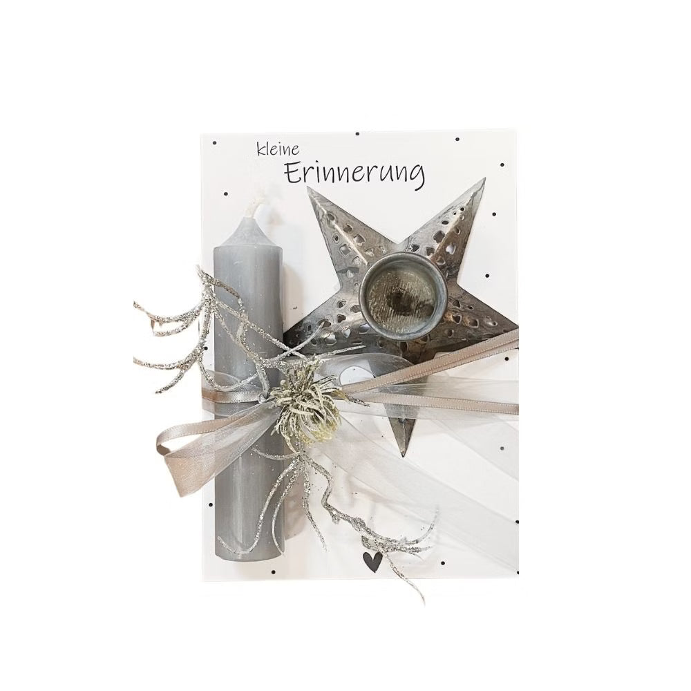 Geschenkset | Geschenkidee | Notizblock | 2 Varianten | Kerze | Kerzenhalter